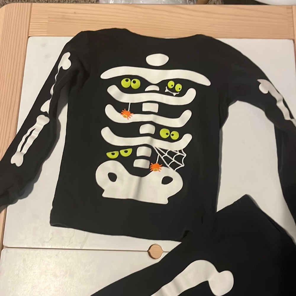 Skeleton pajamas or costume glow in the dark